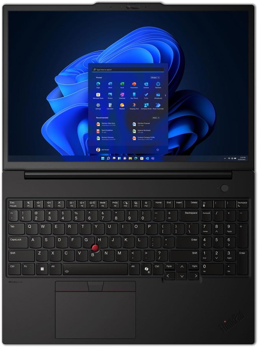 Lenovo ThinkPad P16s Gen 3 Mobil Workstation Intel Ultra 7 165H, 16 Inch WUXGA (1920x1200), NVIDIA RTX 500 ADA 4GB, Windows 11 Pro, Black