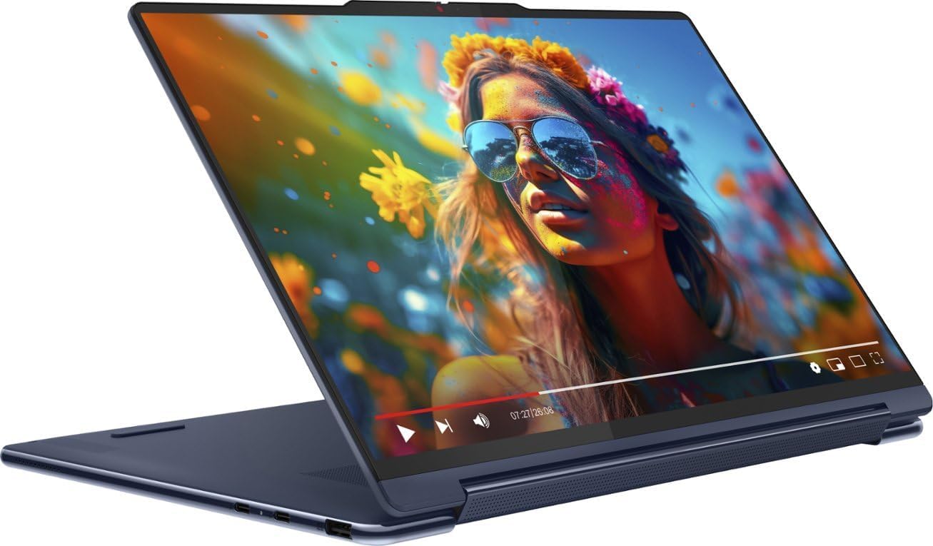 Lenovo - Yoga 9i 2-in-1 Laptop with Pen - Intel Core Ultra 7 155H, 14" 2.8K OLED Touchscreen, Cosmic Blue