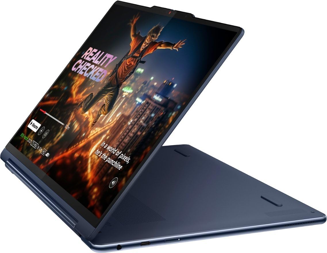 Lenovo - Yoga 9i 2-in-1 Laptop with Pen - Intel Core Ultra 7 155H, 14" 2.8K OLED Touchscreen, Cosmic Blue
