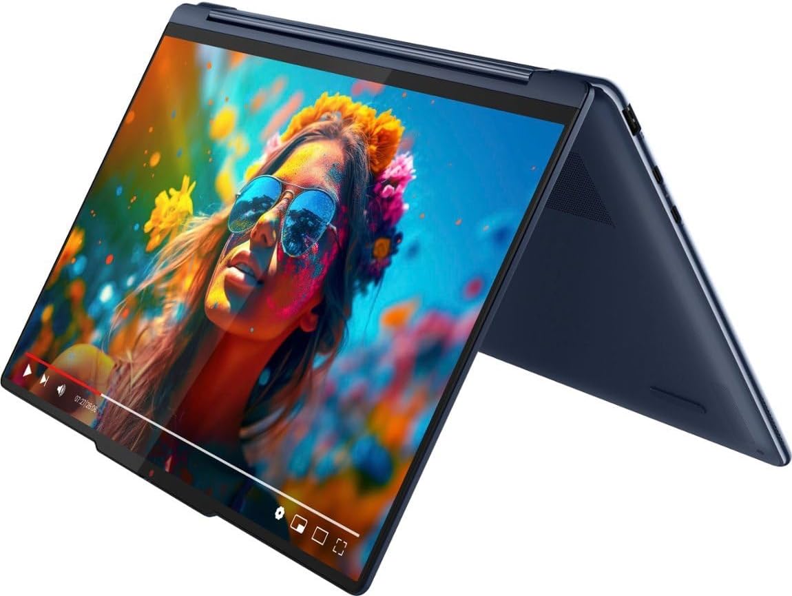 Lenovo - Yoga 9i 2-in-1 Laptop with Pen - Intel Core Ultra 7 155H, 14" 2.8K OLED Touchscreen, Cosmic Blue