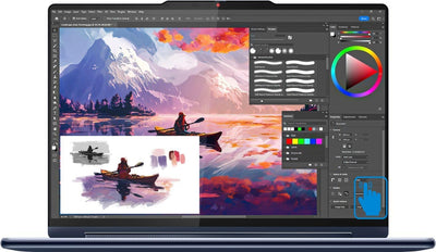 Lenovo - Yoga 9i 2-in-1 Laptop with Pen - Intel Core Ultra 7 155H, 14" 2.8K OLED Touchscreen, Cosmic Blue