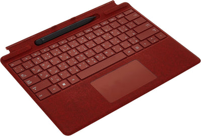 Microsoft Surface Pro Keyboard for Pro (11th Edition), Pro 9, and Pro 8 , With Slim 2 Pen, English Arabic, Red