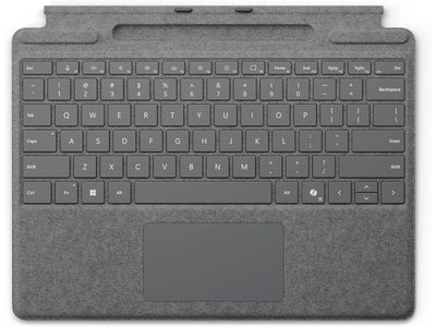 Microsoft Surface Pro Keyboard 11th edition for Pro 11, Pro 10, Pro 9, and Pro 8 With Pen Storage English/Arabic Platinum Color | 8XA-00251