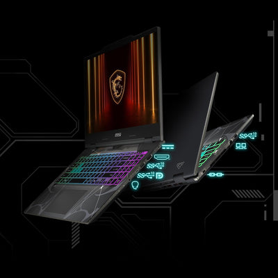 MSI Cyborg 15 Gaming Laptop Intel Core i7-13620H, 15.6 FHD 144Hz, NVIDIA GeForce RTX5060 8GB, RGB Keyboard, Black