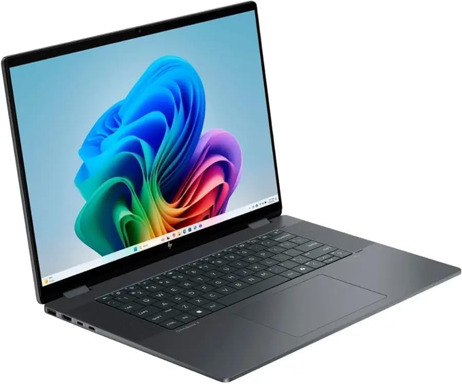 HP - OmniBook X Flip 16-as0023dx 2-in-1 - Copilot Laptop - Intel Core Ultra 7 256V, 16GB, 16 Inch 2K Touchscreen, Windows 11, Eclipse Gray