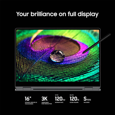 Samsung Galaxy Book5 Pro 16" AMOLED Touchscreen Laptop, Intel Core Ultra 7 258V,16 Inch AMOLED WQHD Touchscreen, 32GB RAM, Intel Arc Graphics, Windows 11, Grey