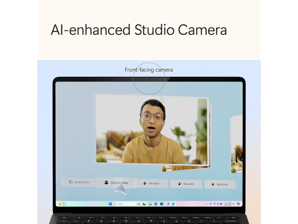 Microsoft Surface Laptop 7 Copilot+ PC, Snapdragon X Plus, 16GB, 512GB SSD, 13.8 Inch Touchscreen, Windows 11 Home, Black