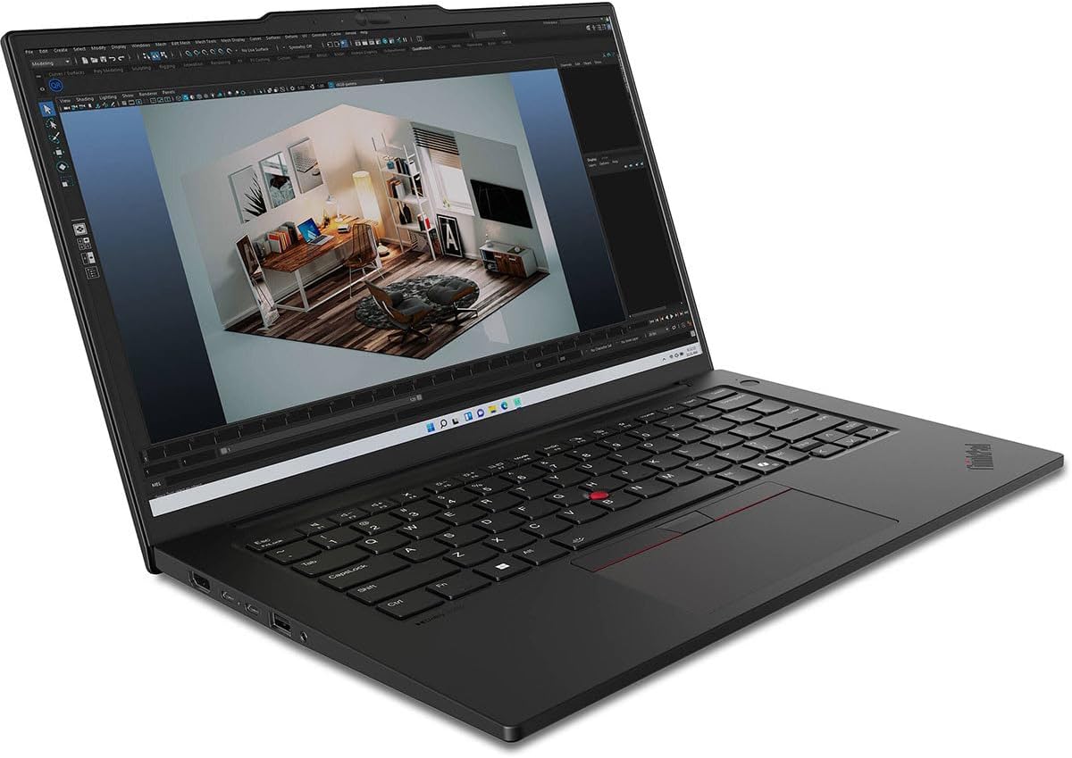 Lenovo ThinkPad P14s Gen 5 AI-Ready Workstations, Intel Ultra 7-155H, 14.5 Inch 1920x1200, Nvidia RTX ADA 500 4GB, FP, Win 11 Pro, Black