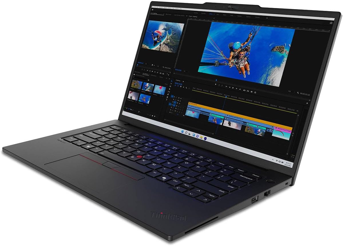 Lenovo ThinkPad P14s Gen 5 AI-Ready Workstations, Intel Ultra 7-155H, 14.5 Inch 1920x1200, Nvidia RTX ADA 500 4GB, FP, Win 11 Pro, Black