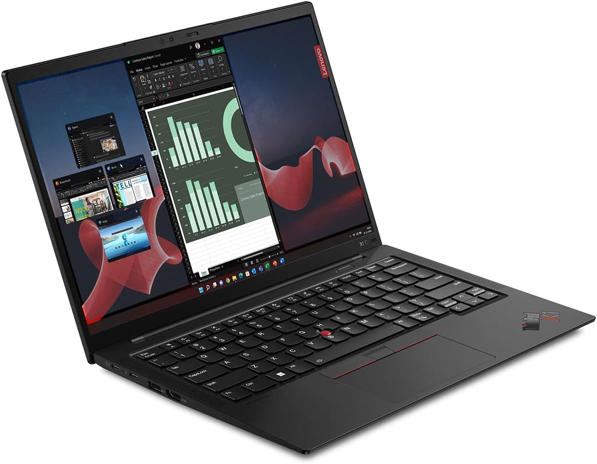 Lenovo ThinkPad X1 Carbon Gen 12 Business Laptop, Intel Ultra 7-155U, 32GB, 14 Inch 1920x1200 Touchscreen, FP, Win 11 Pro, Black (Pre-Order)
