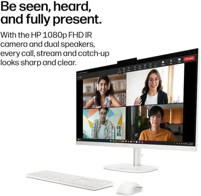 HP OmniStudio 27-cy0074 All-in-One Desktop AI PC 27 Intel Ultra 7 355, 16GB, 1TB SSD, 27 Inch FHD Touchscreen, Win 11, HP KB & Mouse Combo, Cotton White