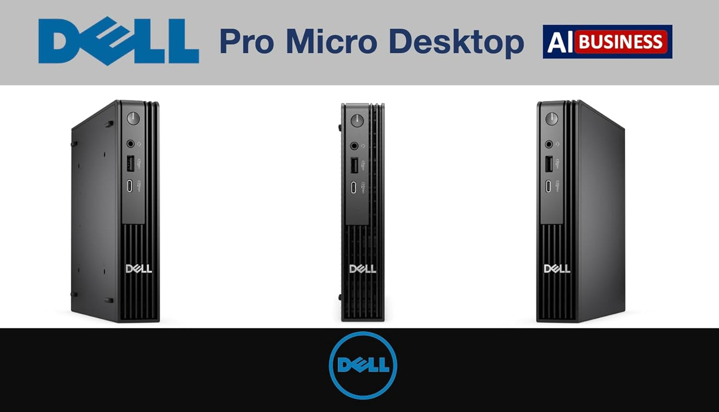 Dell Pro Micro Business Desktop Intel Ultra 5 235T, Dell Pro Keyboard and Mouse, Windows 11 Pro, Black