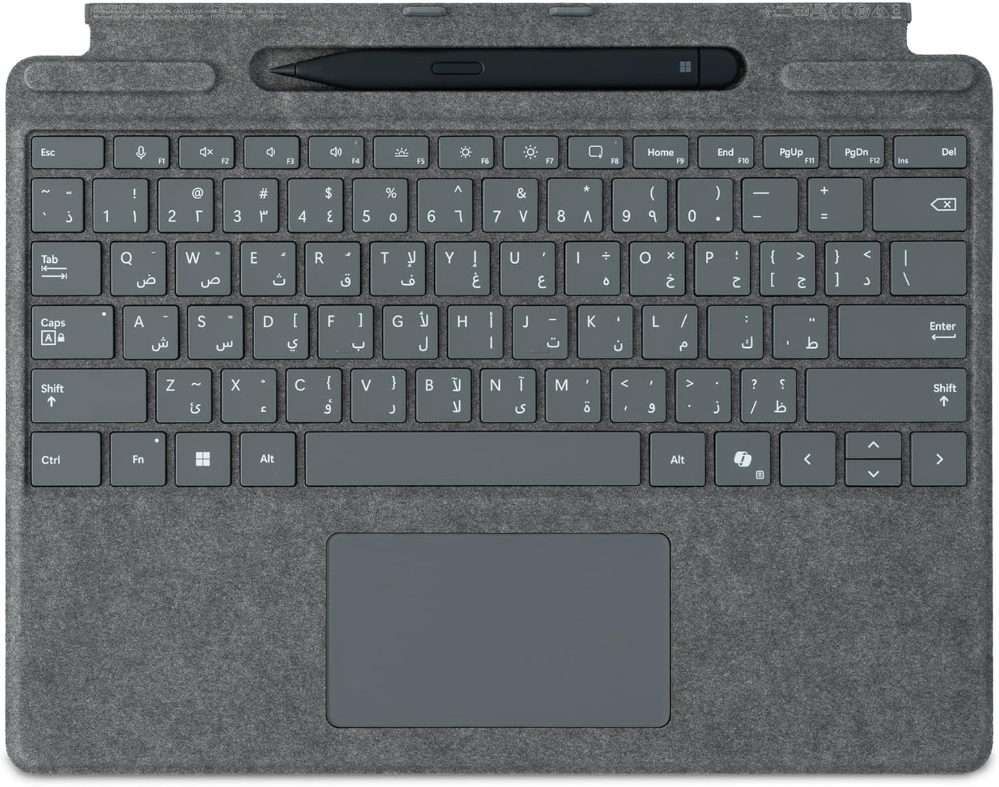 Microsoft Surface Pro Keyboard 11th edition for Pro 11, Pro 10, Pro 9, and Pro 8 With Slim Pen 2 Platinum Color