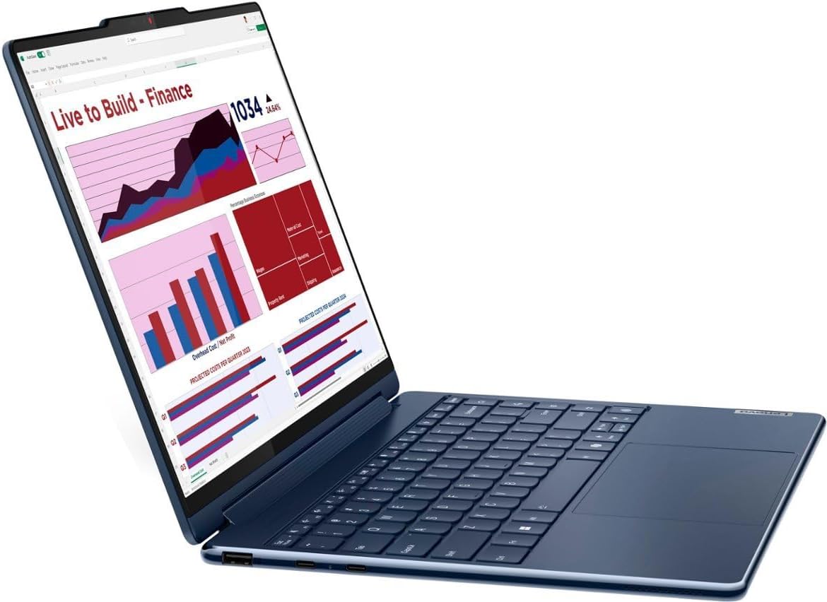 Lenovo - Yoga 9i 2-in-1 Laptop with Pen - Intel Core Ultra 7 155H, 14" 2.8K OLED Touchscreen, Cosmic Blue