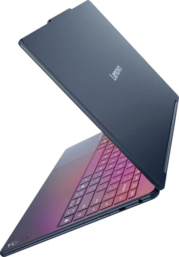 Lenovo Yoga 9i 2-in-1 Aura Edition Laptop With Pen 14 Inch 14 Inch 2.8K WQXGA+ (2880x1800) Touchscreen Display, Intel Core Ultra 7 258V Processor/32GB RAM DDR5/Windows 11/ Cosmic Blue