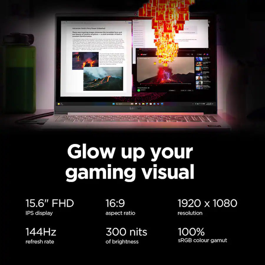 Lenovo LOQ 15 Gaming Laptop, AMD Ryzen 7 170, 15.6 Inch 144 Hz FHD, NVIDIA GeForce RTX 4050 6GB, Backlit Keyboard, Windows 11,  Luna Grey