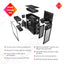 HP OMEN 45L Gaming Desktop GT22-3000t Intel Core Ultra 9 285K, Nvidia RTX 5XXX Series, Front Bezel Black Glass with RGB liquid cooler, Black