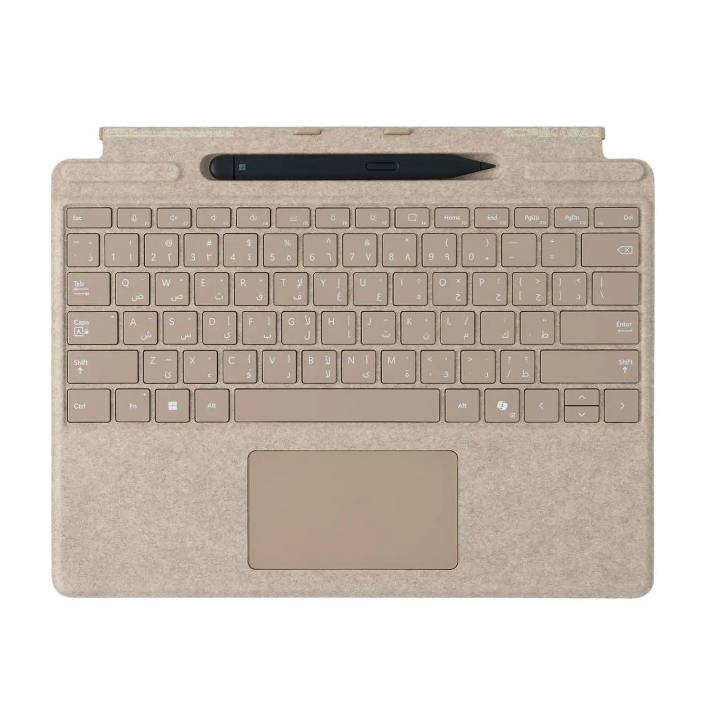 Microsoft Surface Pro Keyboard for Pro (11th Edition), Pro 9, and Pro 8 With Slim Pen, English Arabic, Dune Color