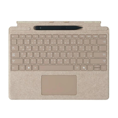 Microsoft Surface Pro Keyboard for Pro (11th Edition), Pro 9, and Pro 8 With Slim Pen, English Arabic, Dune Color