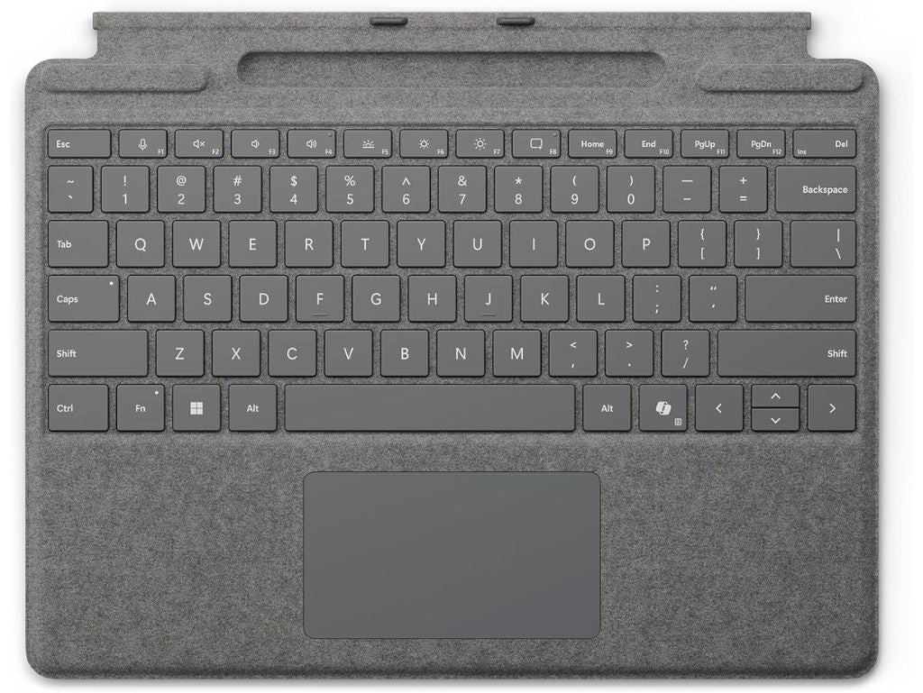 Microsoft Surface Pro Keyboard 11th edition for Pro 11, Pro 10, Pro 9, and Pro 8 With Slim Pen 2 English/Arabic Platinum Color | 8X6-00227