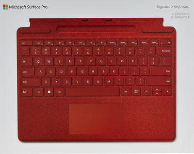 Microsoft Surface Pro Keyboard for Pro (11th Edition), Pro 9, and Pro 8 , Eng Arabic, Red