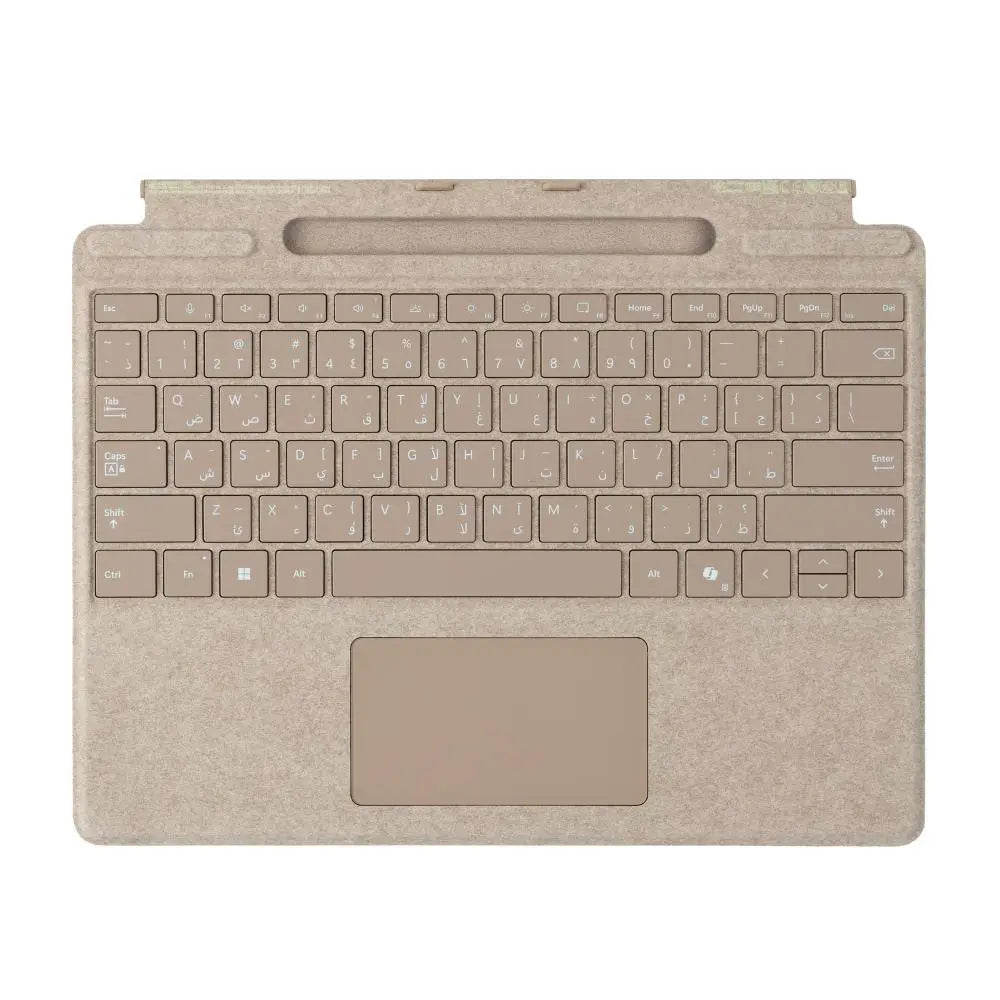 Microsoft Surface Pro Keyboard for Pro (11th Edition), Pro 9, and Pro 8 With Pen Storage "Without Pen", English Arabic, Dune Color