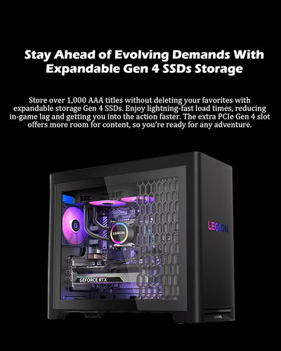 Lenovo Legion Tower 5i Gen 10 Gaming Desktop, Intel Core Ultra 9 275HX, NVIDIA GeForce RTX 5070 Ti 16GB, Windows 11, Black