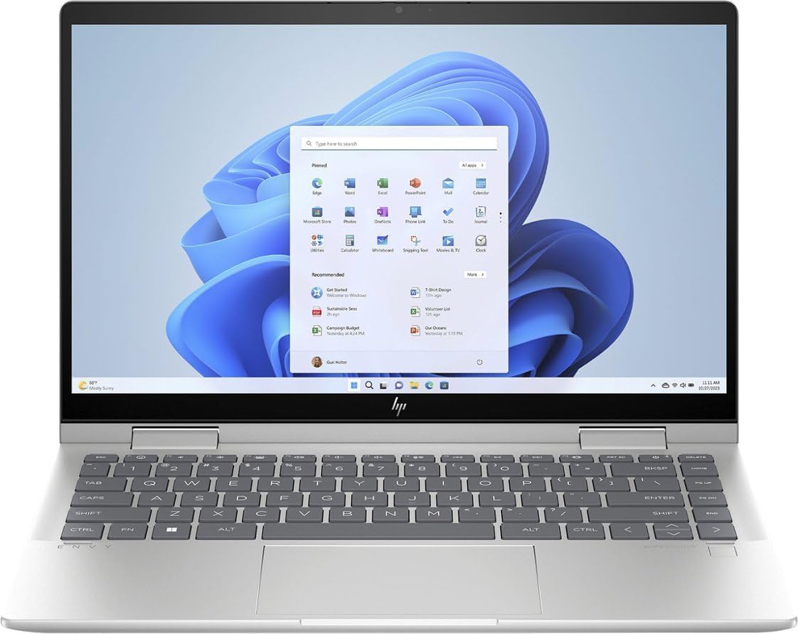 HP Envy x360 14 inch 2-in-1 Laptop 14-es1013dx - Intel Core 5, 14 Inch Touchscreen, Natural Silver