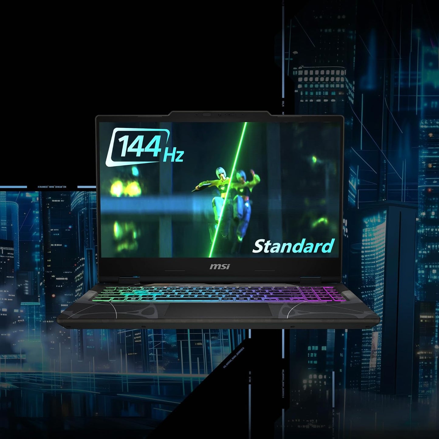 MSI Cyborg 15 Gaming Laptop Intel Core i7-13620H, 15.6 FHD 144Hz, NVIDIA GeForce RTX5060 8GB, RGB Keyboard, Black