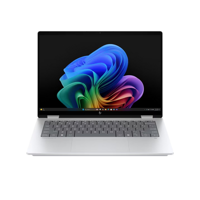 HP - OmniBook X Flip 14-fm0047nr 2-in-1 - Next Gen AI Laptop - Intel Core Ultra 7 256V, 16GB, 14 Inch 2K Touchscreen, HP Stylus Natural Silver Pen, Win 11, Glacier Silver