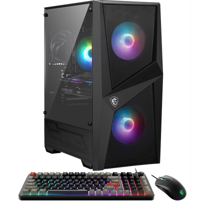 MSI Codex R2 AI Gaming Desktop Intel Ultra 7 265F, NVIDIA GeForce RTX 5070 12GB, with Air Cooler, MSI mouse and keyboard, Windows 11, Black