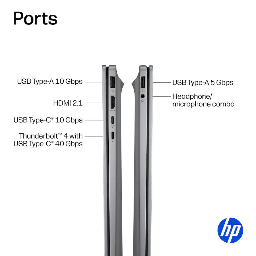 HP OmniBook X Copilot+ PC Laptop 16-BG0013DX Intel Ultra X7 358H, 32GB, 16 Inch 2K OLED Touchscreen, Windows 11, Meteor Silver