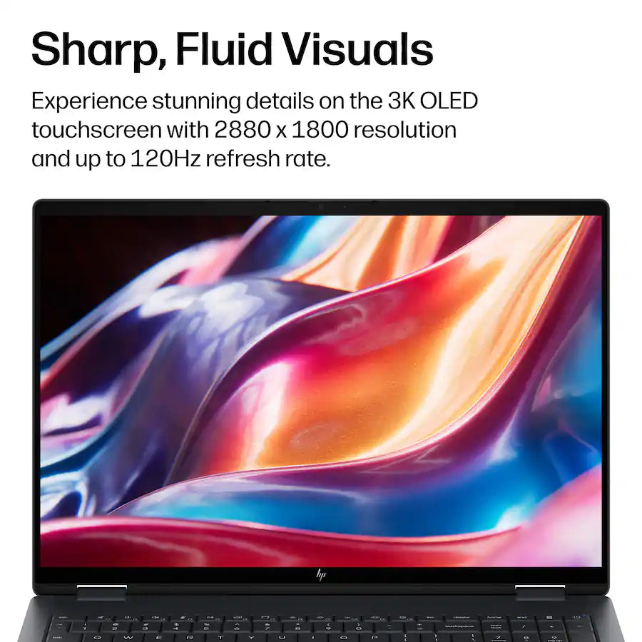HP OmniBook X Flip 16-cb0043dx 2-in-1 - Copilot Laptop - Intel Core Ultra 9 386H, 32GB, 16 Inch 3K OLED Touchscreen, Windows 11, Eclipse Gray