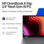 HP Omnibook X Flip 14-Kb0023dx 2-in-1 Laptop, Intel Core Ultra 7 355U, 16GB Ram, 14” 2K OLED Touchscreen, Windows 11, Meteor Silver