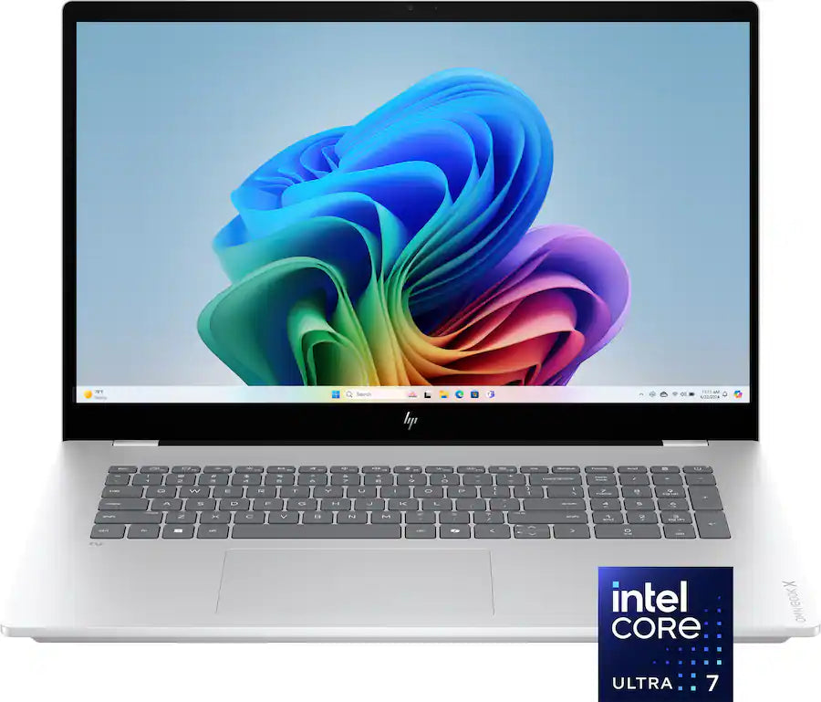 HP - OmniBook X 17.3" 17-DD0003DX Copilot+ PC Laptop - Intel Core Ultra 7 256V, 16GB, 17.3 inches FHD Touchscreen, Intel Arc 140V,  Windows 11, Glacier Silver