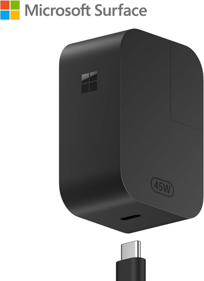 Microsoft Surface USB-C type Charger 45W USB-C PD output fast charging of Surface devices, Black