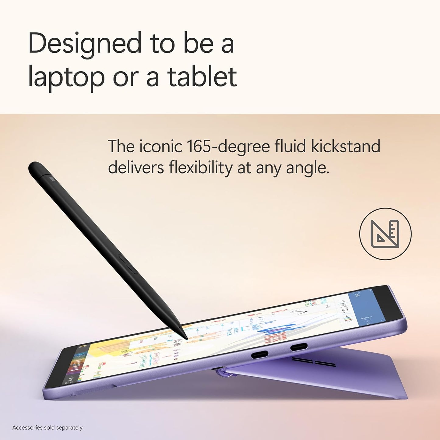Microsoft Surface Pro 12 Copilot+ PC, Snapdragon X Plus 8-Core Processor, 16GB RAM, 512GB SSD, 12 Inch 2196 x 1464 QHD Touchscreen, Windows 11 Home, Violet