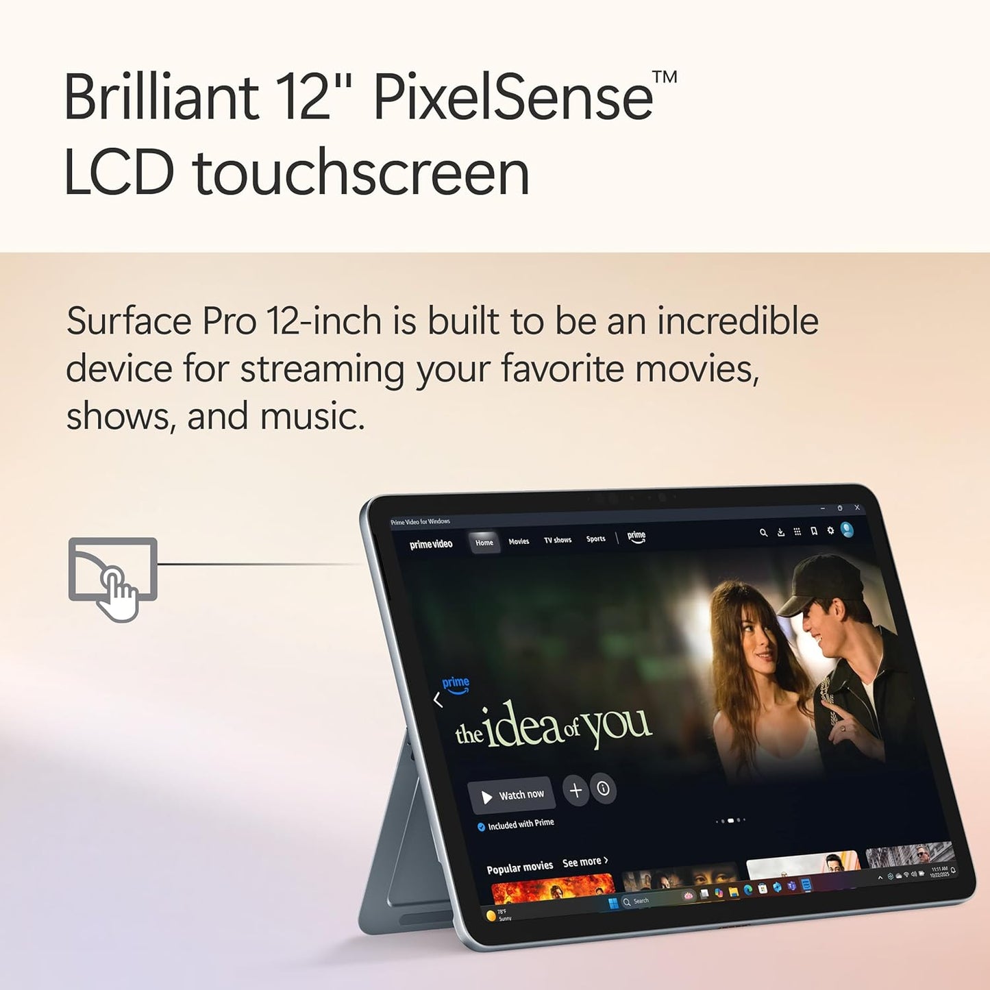 Microsoft Surface Pro 12 Copilot+ PC, Snapdragon X Plus 8-Core Processor, 16GB RAM, 512GB SSD, 12 Inch 2196 x 1464 QHD Touchscreen, Windows 11 Home, Ocean
