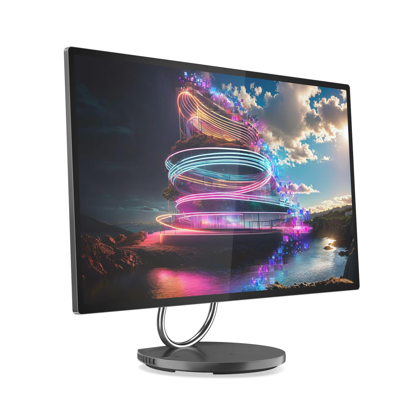 Lenovo Yoga All-in-One Desktop 31.5", Intel Core Ultra 7 258V, 32GB, 1TB SSD, 31.5 UHD (3840x2160), NVIDIA RTX4050 6GB, Windows 11 Pro, Wireless KB & Mouse Combo, Storm Grey