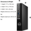 Dell OptiPlex 7020 Micro Desktop Intel Core  i5-14500T, Windows 11 Pro, Black