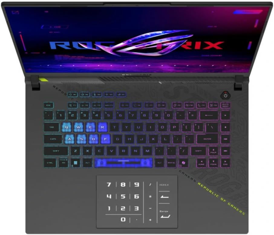 ASUS ROG Strix G16 G614PR Gaming Laptop, AMD Ryzen 9 8940HX, 16" FHD 165Hz Display, GeForce RTX 5070 Ti 12GB, Windows 11, Eclipse Gray