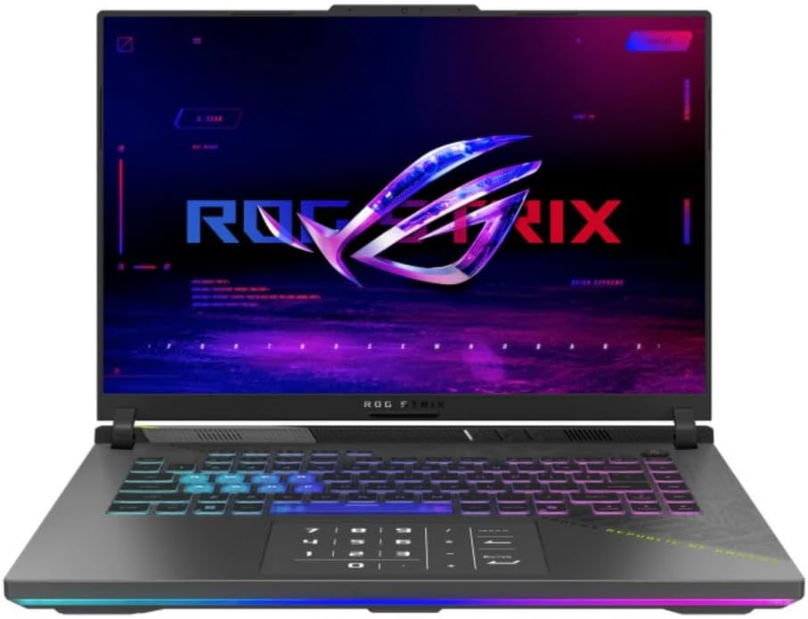 ASUS ROG Strix G16 G614PR Gaming Laptop, AMD Ryzen 9 8940HX, 16" FHD 165Hz Display, GeForce RTX 5070 Ti 12GB, Windows 11, Eclipse Gray