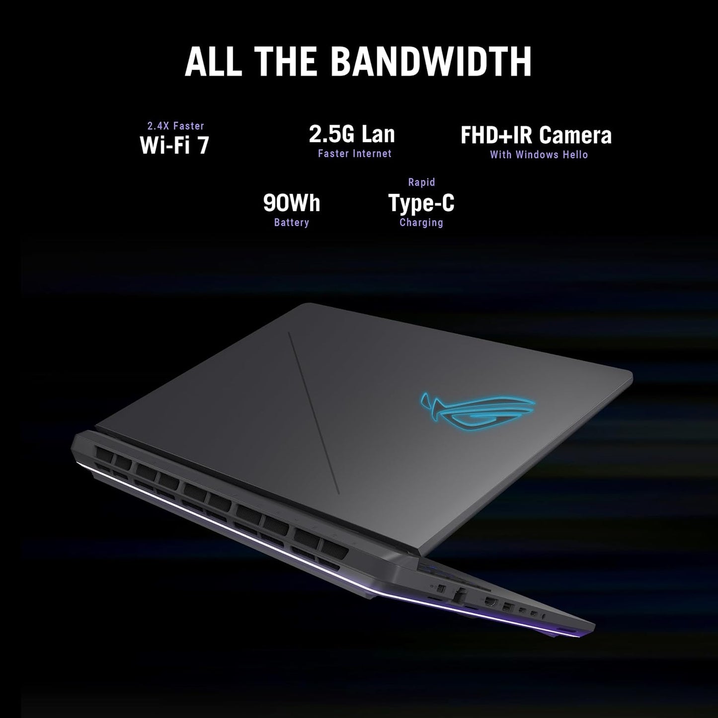 ASUS ROG Strix G16 Gaming Laptop, Intel Core i7-14650HX, 16 Inch FHD 165Hz, NVIDIA GeForce RTX5060 8GB, Windows 11, Black