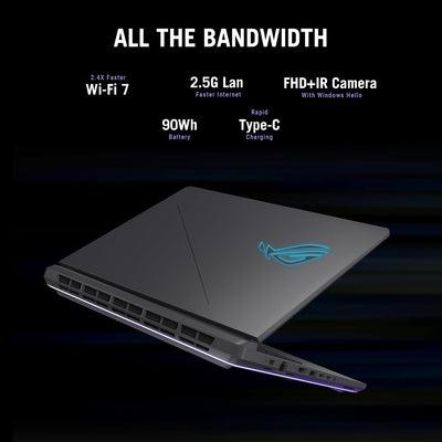 ASUS ROG Strix G16 Gaming Laptop, Intel Core i7-14650HX, 16 Inch FHD 165Hz, NVIDIA GeForce RTX5060 8GB, Windows 11, Black