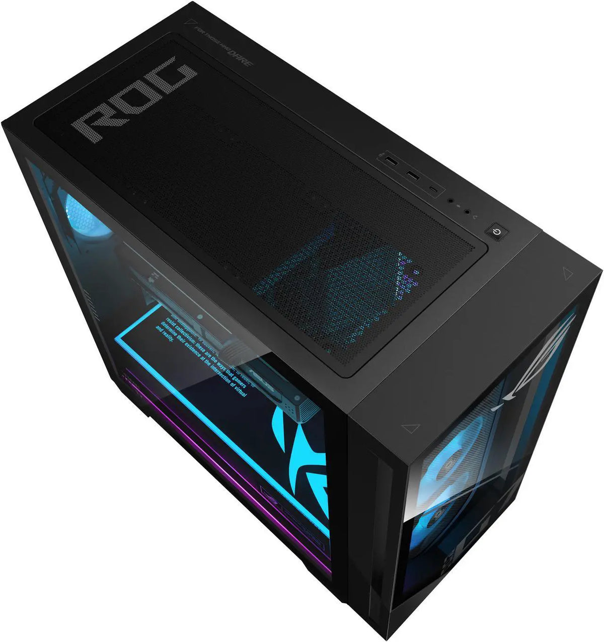 Asus ROG G700 Gaming Desktop Intel Core Ultra 7 265F, NVIDIA GeForce RTX 5070 TI 16GB, with Liquid Cooler, Windows 11, Black