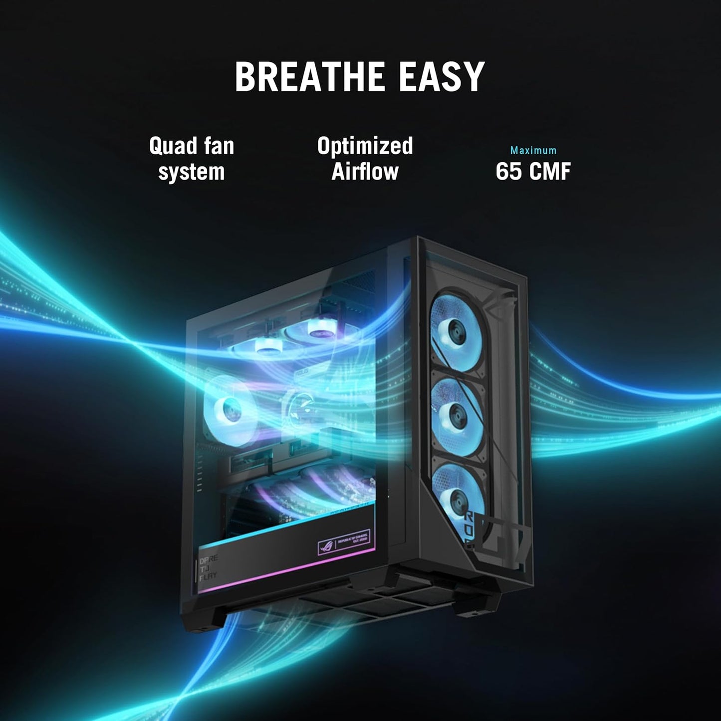 Asus ROG G700 Gaming Desktop, Intel Ultra 7-265F, NVIDIA GeForce RTX 4060Ti, Black