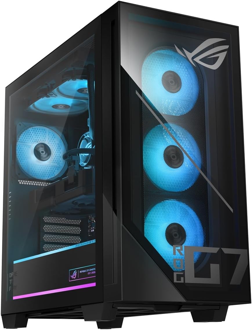 Asus ROG G700 Gaming Desktop, Intel Ultra 7-265F, NVIDIA GeForce RTX 4060Ti, Black