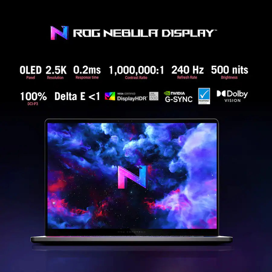 ASUS ROG Zephyrus G16 Gaming Laptop Intel Ultra 9 285H, 16GB, 16 Inch 2.5K OLED 240Hz, NVIDIA RTX 5070 8GB, Windows 11, Eclipse Gray