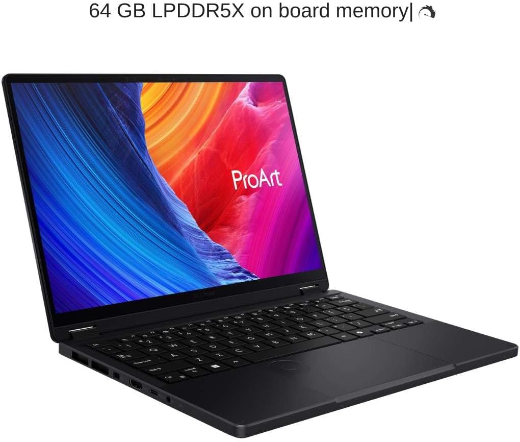 ASUS ProArt PX13 13" OLED 2-in-1 Laptop Copilot+ PC - AMD Ryzen AI Max+ 395, 64GB, 1TB SSD, 13 Inch OLED 2880x1800 Touch Screen 60Hz, Graphics AMD Radeon 8060S, Windows 11,  Nano Black