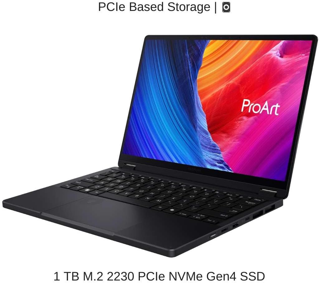 ASUS ProArt PX13 13" OLED 2-in-1 Laptop Copilot+ PC - AMD Ryzen AI Max+ 395, 64GB, 1TB SSD, 13 Inch OLED 2880x1800 Touch Screen 60Hz, Graphics AMD Radeon 8060S, Windows 11,  Nano Black